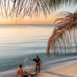 Vand, strand og palmer