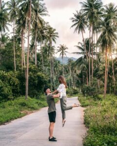 Palmevej på Koh Samui