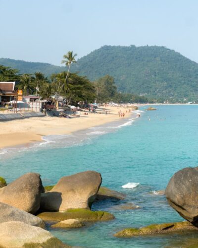Den sydlige ende af Lamai-stranden på Koh Samui