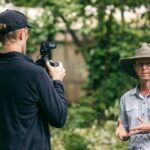 Jefferson på farmen under en optagelse til filmen