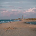 Grenen i Skagen om morgenen set fra Grenens spids mod syd