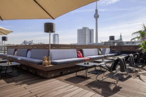 Tagterrasse med udsigt over Berlin