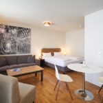 En af lejlighederne på Mondrian Suites Berlin Checkpoint Charlie