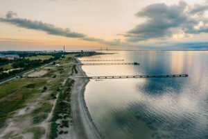 Ribersborgsstranden fra luften