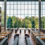 Det berømte panoramavindue på Malmö stadsbibliotek