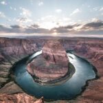 Horseshoe Bend med et ultra-vidvinkelobjektiv.