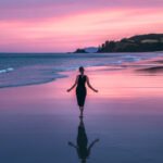 Solnedgang New Zealand - minimalistisk livsstil på stranden