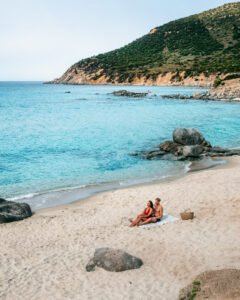 På stranden Spiaggia di Porto Sa Ruxi drone