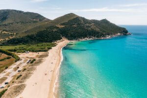 Solanas dejlige strand fra luften