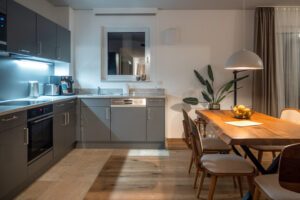 Køkkenet hos Bader Suites