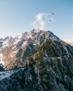 Paraglidere ved Alpspitze