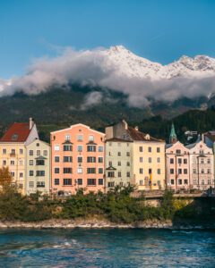 Farvede huse i Innsbruck