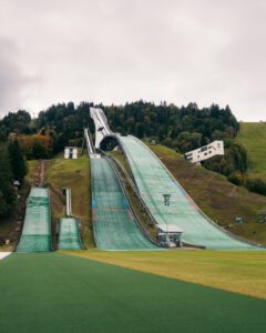 Det olympiske skihop nær Partnachklamm