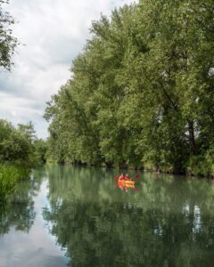 Kano på Saale-floden
