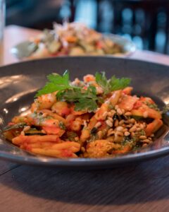 Aftensmad fra Strandrestaurant Badezeit i Vesterland