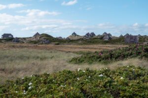 Hørnum stråtækte huse