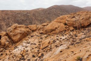 Stenet landskab på Fuerteventura