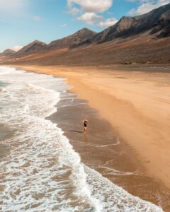 Victoria på Cofete stranden på Fuerteventura