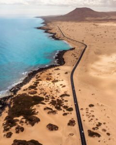 Corralejo Naturpark ved kysten på Fuerteventura
