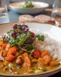 Vegansk karryret på Breitenburg