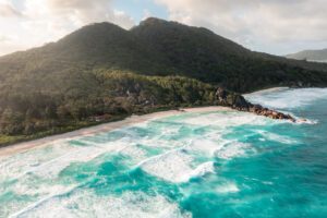 La Digue Grand Anse dronebillede