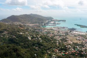 Området omkring Victoria på Mahé