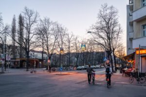 Boxhagener Platz i Friedrichshain