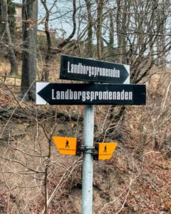 Landborgspromenaden skilt