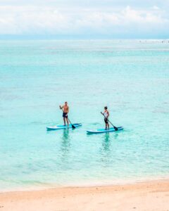 Standup paddleboarding på Aitutaki