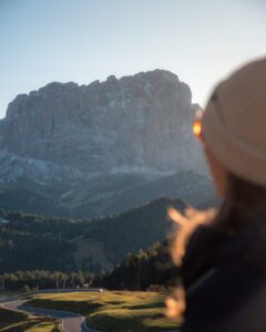 Solnedgang ved Gardena-passet