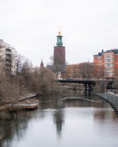 Karlbergskanalen tæt på Rådhuset i S:t Eriksområdet på Kungsholmen
