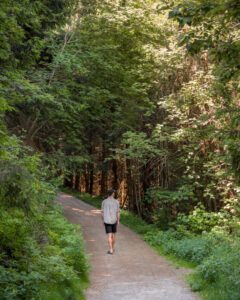 Alex på vandresti i Harzen
