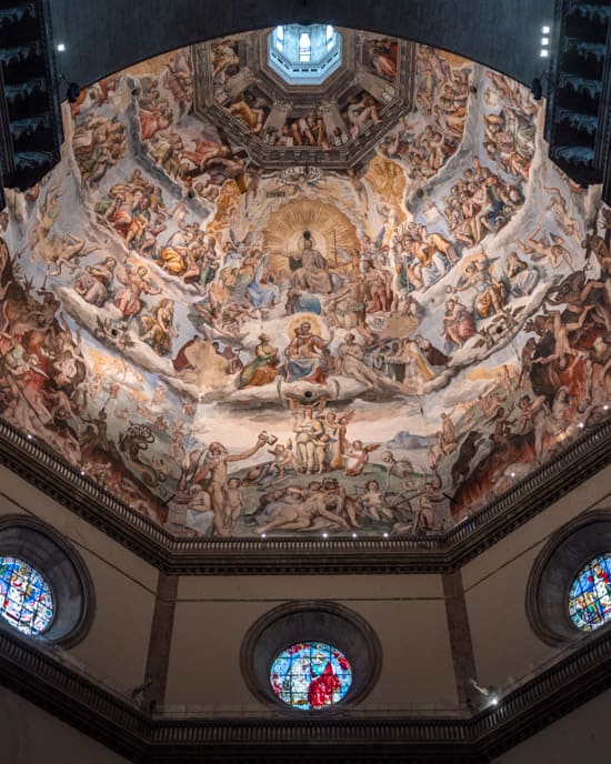 Firenzes domkirke kuppel set indefra