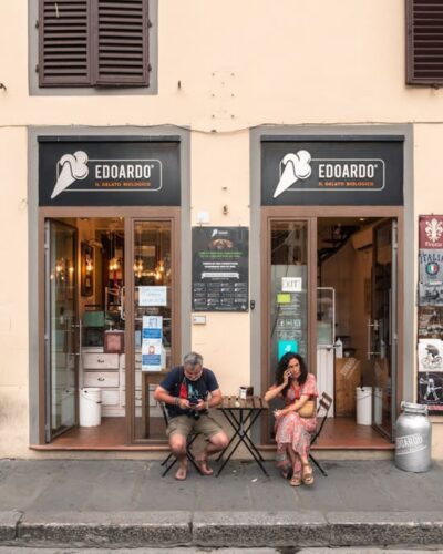 Eduardo Gelateria lige ved domkirken i Firenze