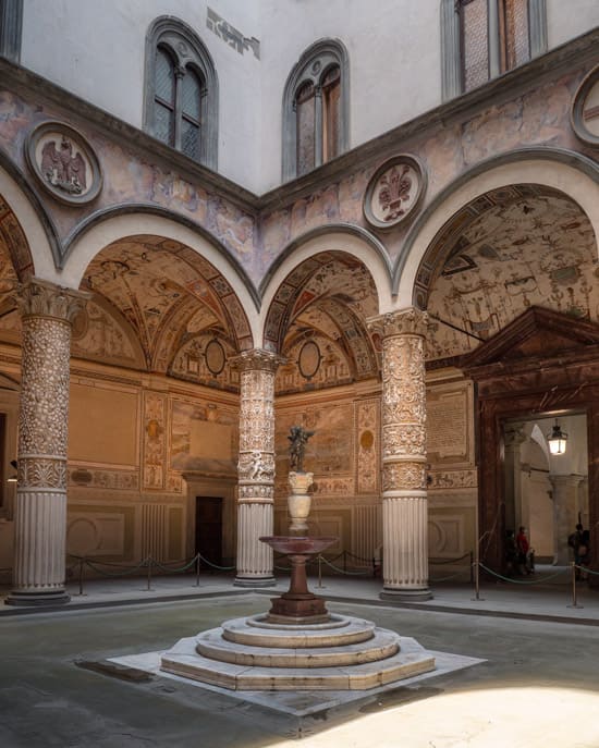 Gården i indgangen til Palazzo Vecchio