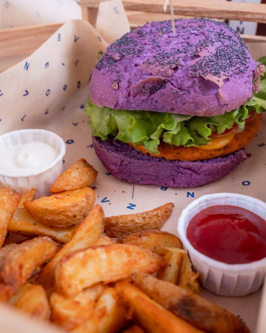 Vegansk Flower Burger