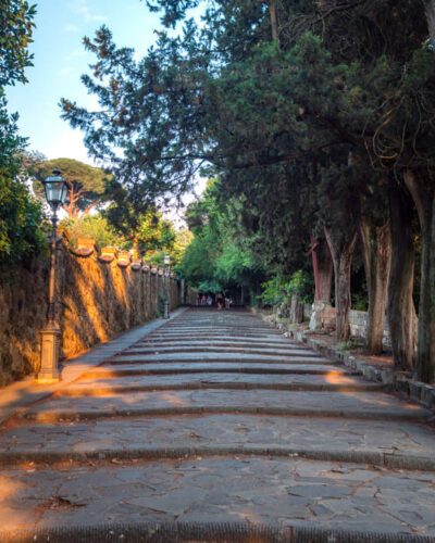 Trapper op til Piazzale Michaelangelo