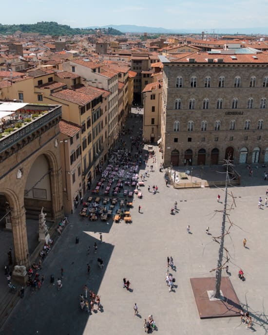 Piazza della Signoria fra Arnolfo-tårnet