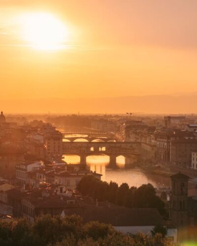 Udsigt fra Piazzale Michaelangelo mod Ponte Vecchio