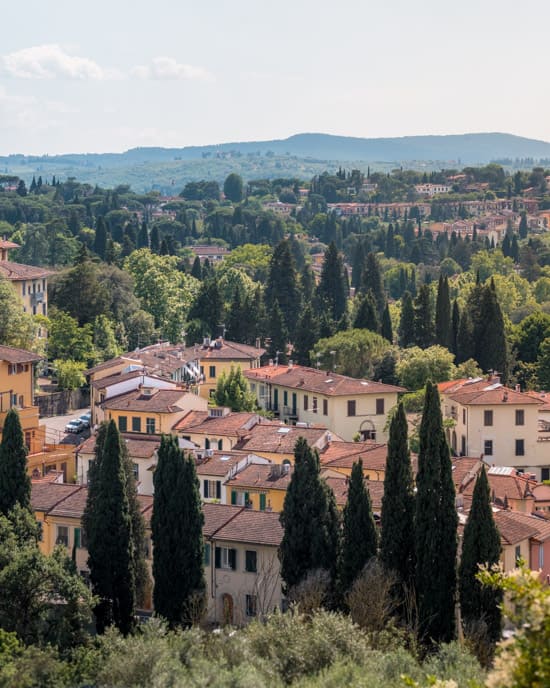 Tagene i den sydlige del af Firenze