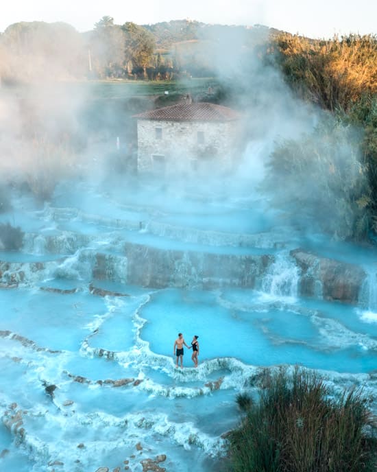 Vandet i de termiske bade ved Saturnia
