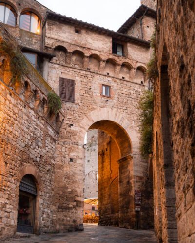 San Gimignano om aftenen