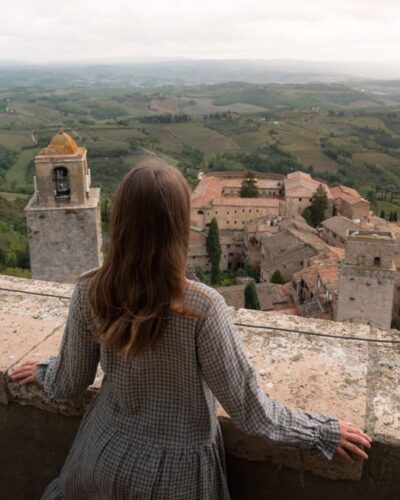 Victoria på toppen af Torre Grossa i San Gimignano, Toscana