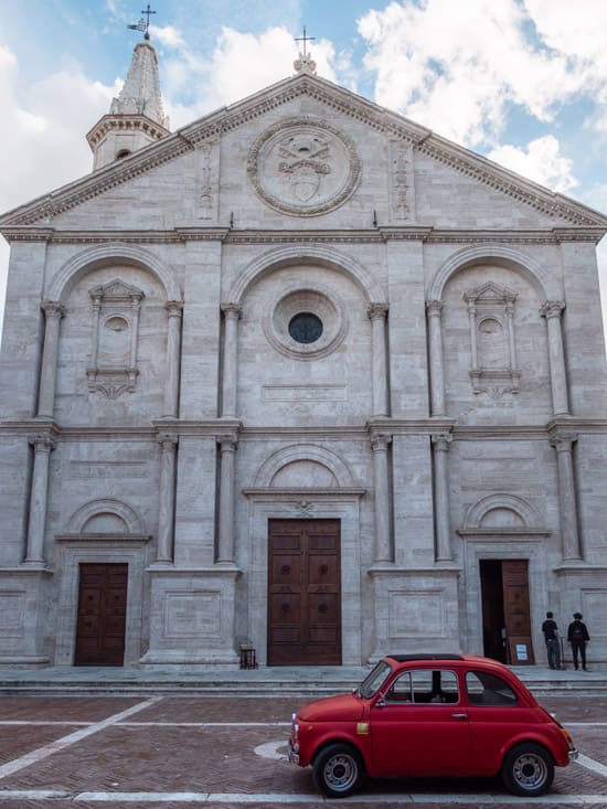 Piazza Pio II i Pienza, Toscana