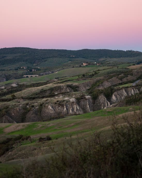 Solnedgang i Toscana