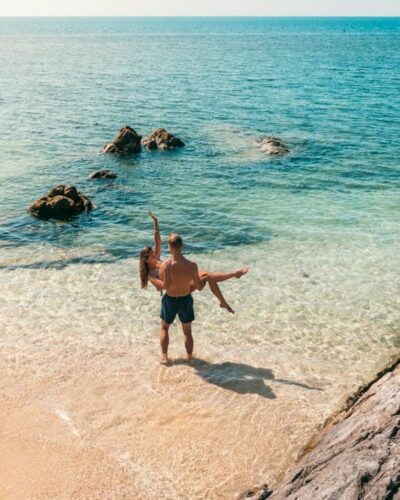 Secret Beach havde det klareste vand af de strande, vi besøgte på Koh Phangan