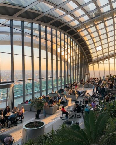 Sky Garden ved solnedgang