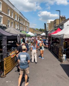 Broadway Market i Hackney i weekenden