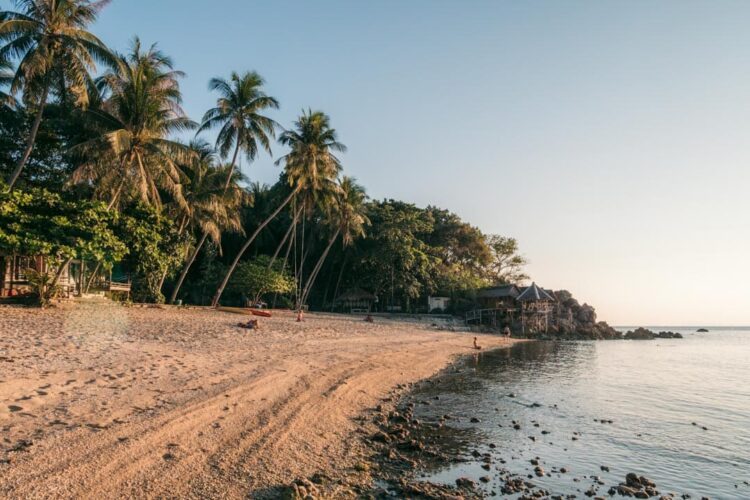 Haad Gruad Strand ved solnedgang
