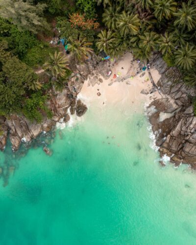 Freedom Beach dronebillede, top down